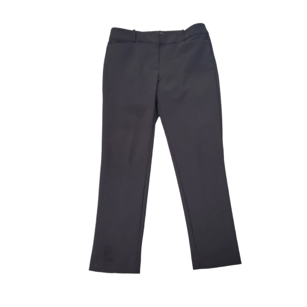 Loft Women's Black Skinny Flat Front‎ Zipper Closure Dress Trousers Pants 10